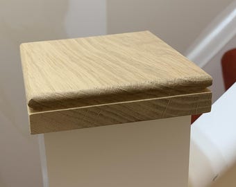 Solid Oak Newel Cap – Stair Post Cap – Handmade Staircase Upgrade – Custom Sizes Available