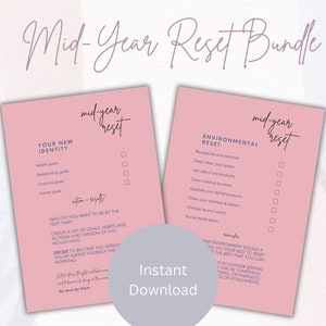 Mid Year Zurücksetzen Bundle | 2023 2024 | Ziel Checkliste | Selfcare Planer | Tagesplaner | Wochenplaner | Monatsplaner | Digitale Planung