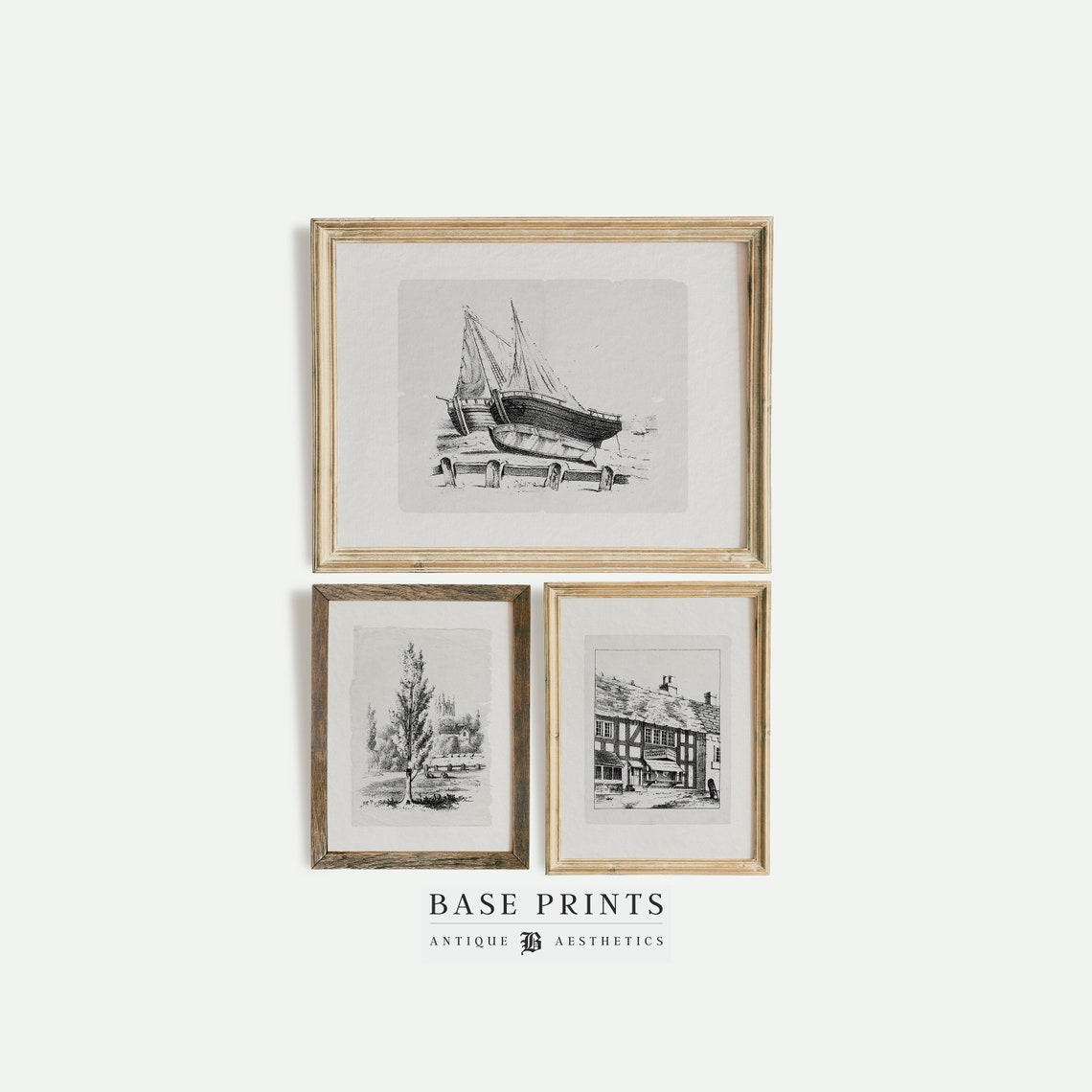 Vintage Farmhouse Gallery Wall Set Vintage Art Prints Etsy