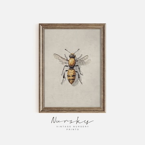 Wasp Print | Minimalist Insect Illustration | Bee Nursery Art | Wasp Wall Decor | Modern Wasp Artwork | Nature Inspired | PRINTABLE 96