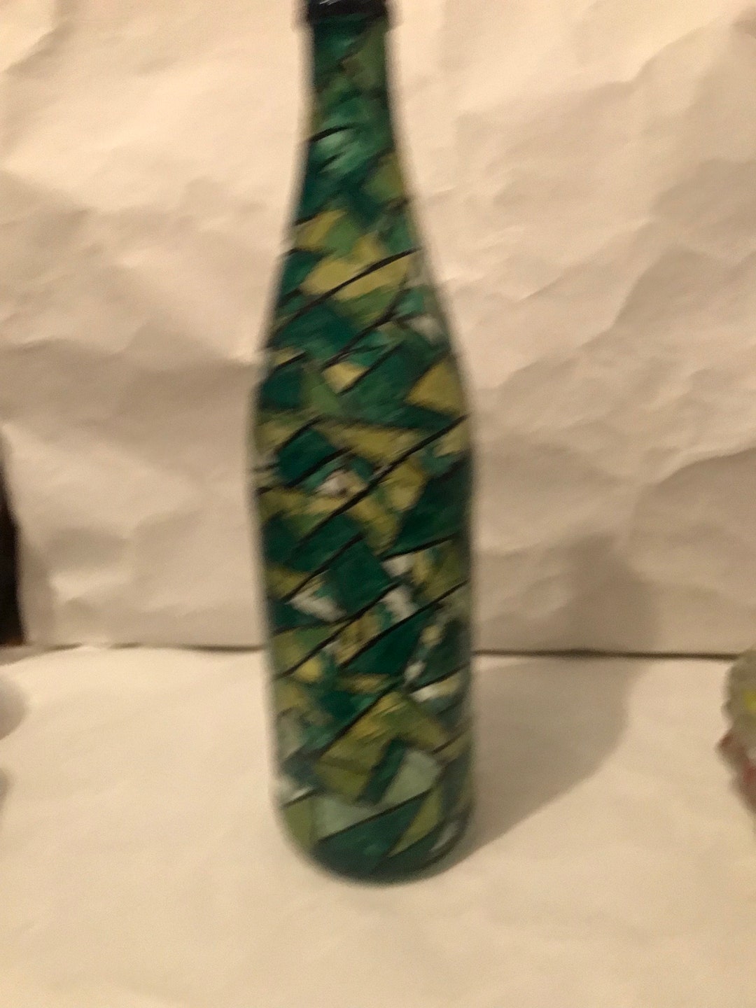 Stained Glass Painted Bottle Etsy