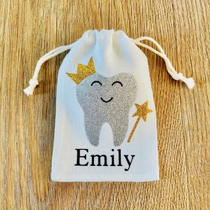 Personalised Tooth Fairy Bag, Tooth, Pouch, First tooth, Keepsake tooth fairy, Children's gift, 1st tooth, Fairy bag, Tooth fairy pouch