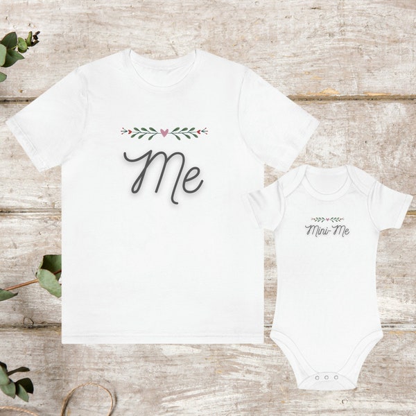 Me und Mini-Me Mama oder Papa passende Shirts | Passende Familienhemden | Mama und Mini Shirts | Geschenk zur Geburt | Mama und ich