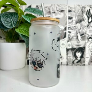 Anime Glass Cup- Anime Cup- Anime Gift- Kawaii Cup- Cute Anime Cup ...