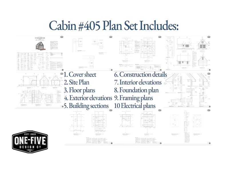 Construction drawings with framing and building details. PDF plans – instant download, ready to print at 18"x24".