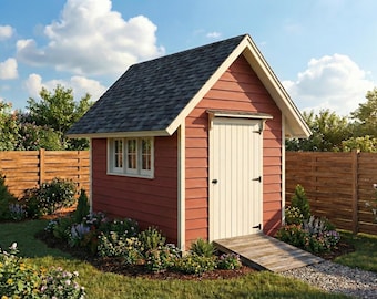 8'x12' Gable Garden Shed Plans: DIY Backyard Blueprint (PDF)