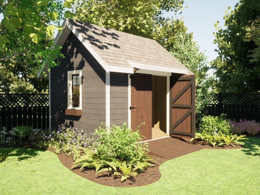 Shed Plans 12'x10' PDF Plans DIY Backyard Shed Blueprints for She Shed
