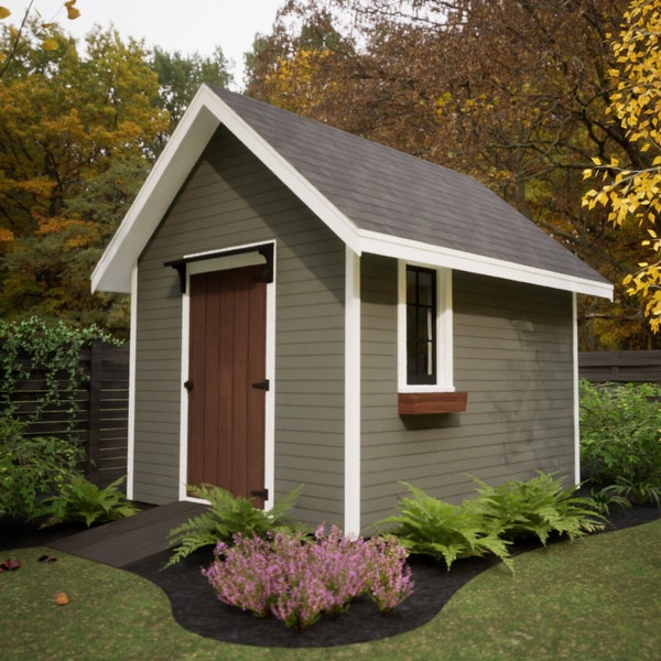 Shed Plans 10'x12' PDF plans DIY Backyard Shed Blueprints for she shed or garden shed