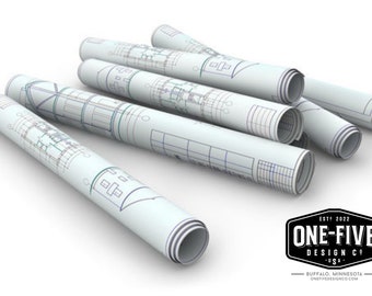 Printed Plan Sets — Professional Hard Copies of OFD Cabin Plans (Direct Ship)