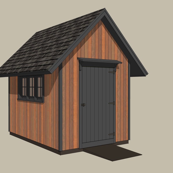 Shed Plans 8'x10' PDF plans DIY Backyard Shed Blueprints for she shed or garden shed