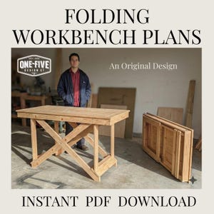 Folding Workbench Plans: Portable X-Bench - DIY PDF Download