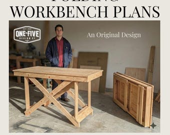 Folding Workbench Plans: Portable X-Bench - DIY PDF Download