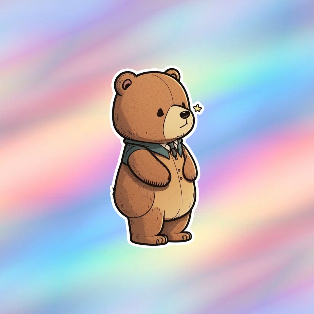Cute Bear Sticker Kawaii Bear Sticker Animal Vinyl Laptop Sticker Water ...
