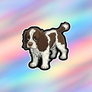 Niedlicher English Springer Spaniel Aufkleber Kawaii English Springer Spaniel Aufkleber Vinyl Hund Laptop Aufkleber Tier Wasserflasche Aufkleber Decal