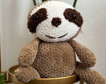 Cute Sloth Plushie |  amigurumi sloth | sloth plush | super soft crochet sloth