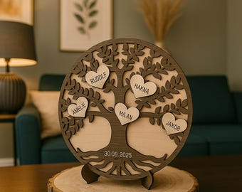 Digitale SVG Datei inkl. Gewerbelizenz, SVG Datei, Datei Lebensbaum, Laserdatei, Datei Geschenk, SVG Familienbaum, Laserdatei Geschenk