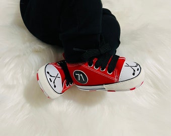 Detroit Hockey Baby Shoes, Sports Baby Shoes, Hockey Baby Shoes, Hard Sole Baby Shoes, Baby Sneakers