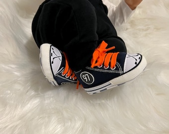 Edmonton Hockey Baby Shoes, Sports Baby Shoes, Hockey Baby Shoes, Hard Sole Baby Shoes, Baby Sneakers