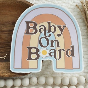 MAGNET Baby On Board! | Fridge Car Magnet, Decorative Magnet, Car Decal, Weatherproof Magnet 5&quot;
