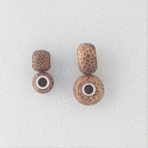 Handmade Favosite (Charlevoix) Bead with Sterling Silver inserts