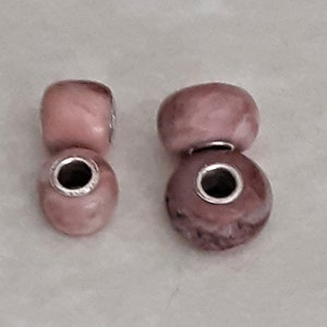 Handmade Kona Dolomite Beads with Sterling Silver inserts