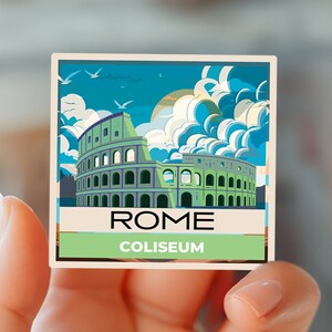 Rome Colosseum Sticker: Italy Travel, Waterproof Vinyl Decal