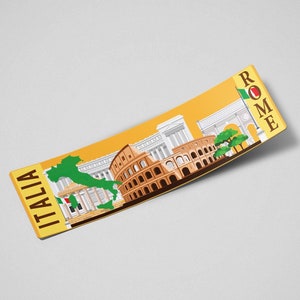 Rome Italy Vinyl Sticker: Waterproof Travel Journal, Luggage Decal