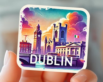 Ireland Dublin Travel Sticker: Waterproof Vinyl Laptop Decal