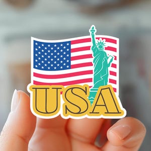 United States, USA Vinyl Sticker waterproof vinyl sticker  | Laptop,  Luggage, Tumbler car Decal