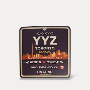 Toronto YYZ Airport Code Sticker – Luggage Tag Decal