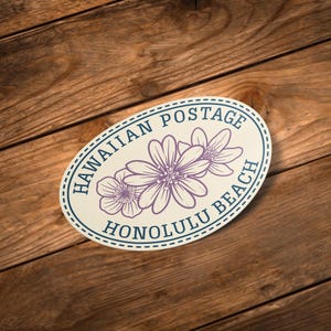 Vintage Hawaiian Honolulu Sticker: Waterproof Vinyl Decal