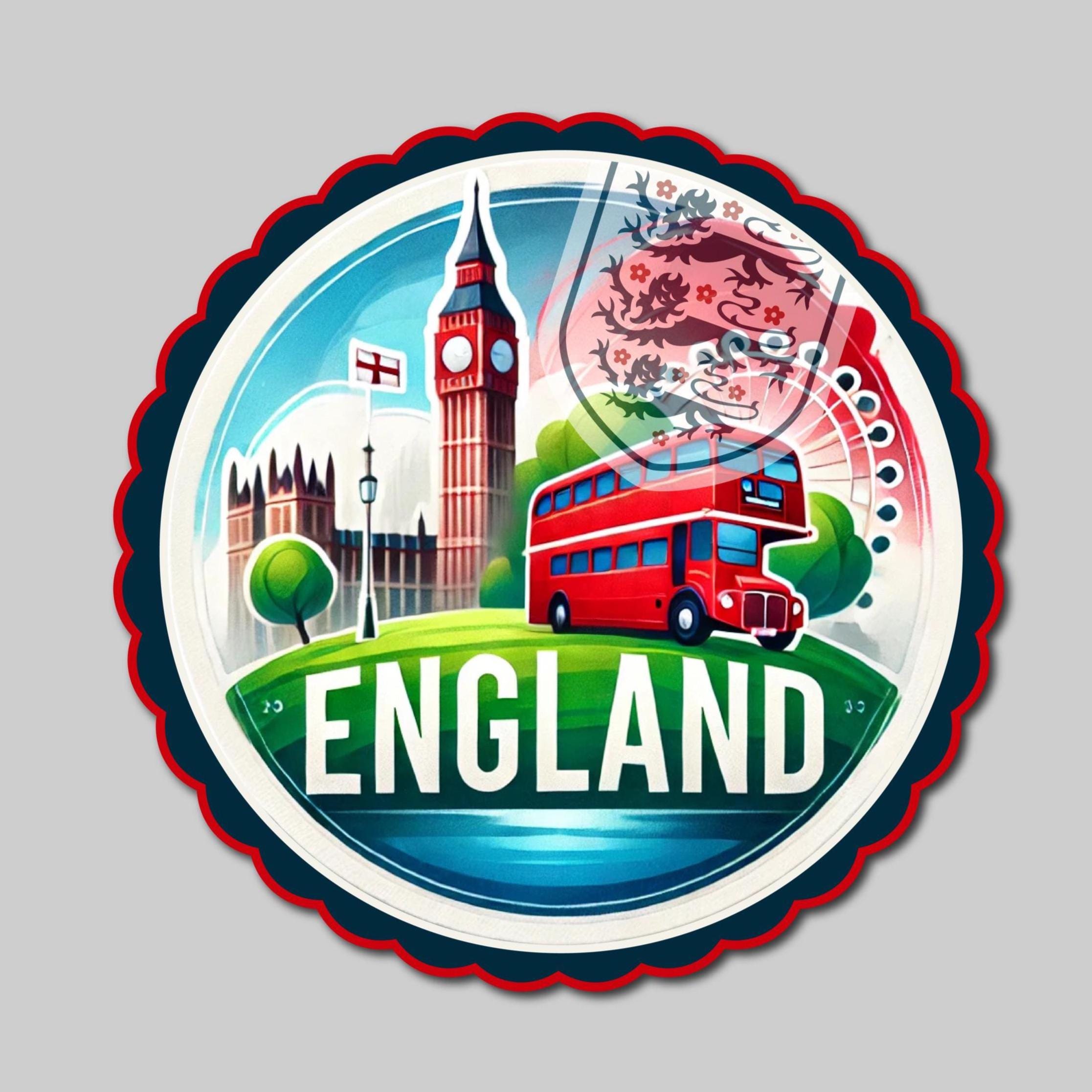L Sticker England England Sticker: Watercolor Travel Decal, Waterproof Vinyl - Etsy