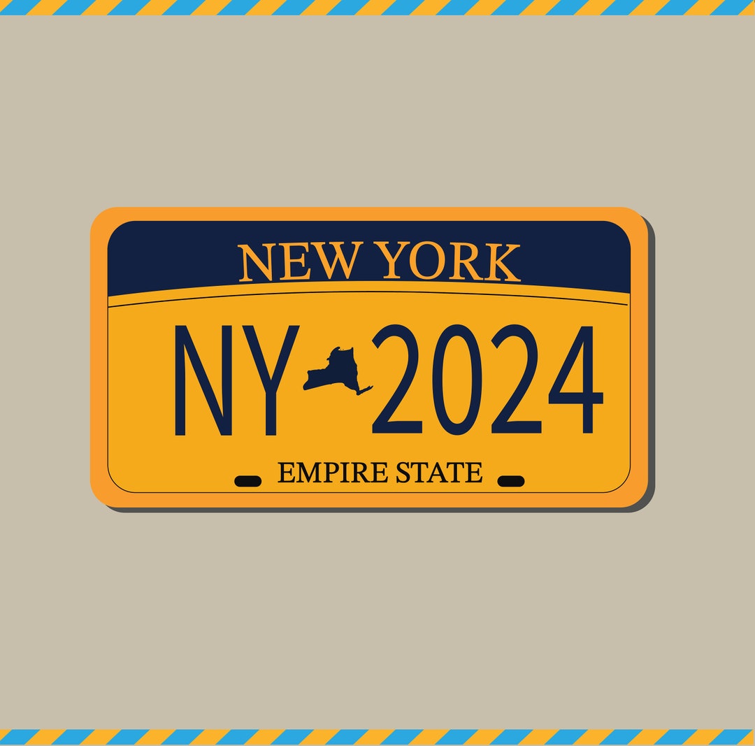 New York City License Plate Sticker 2024, NYC Themed Sticker, Sticker