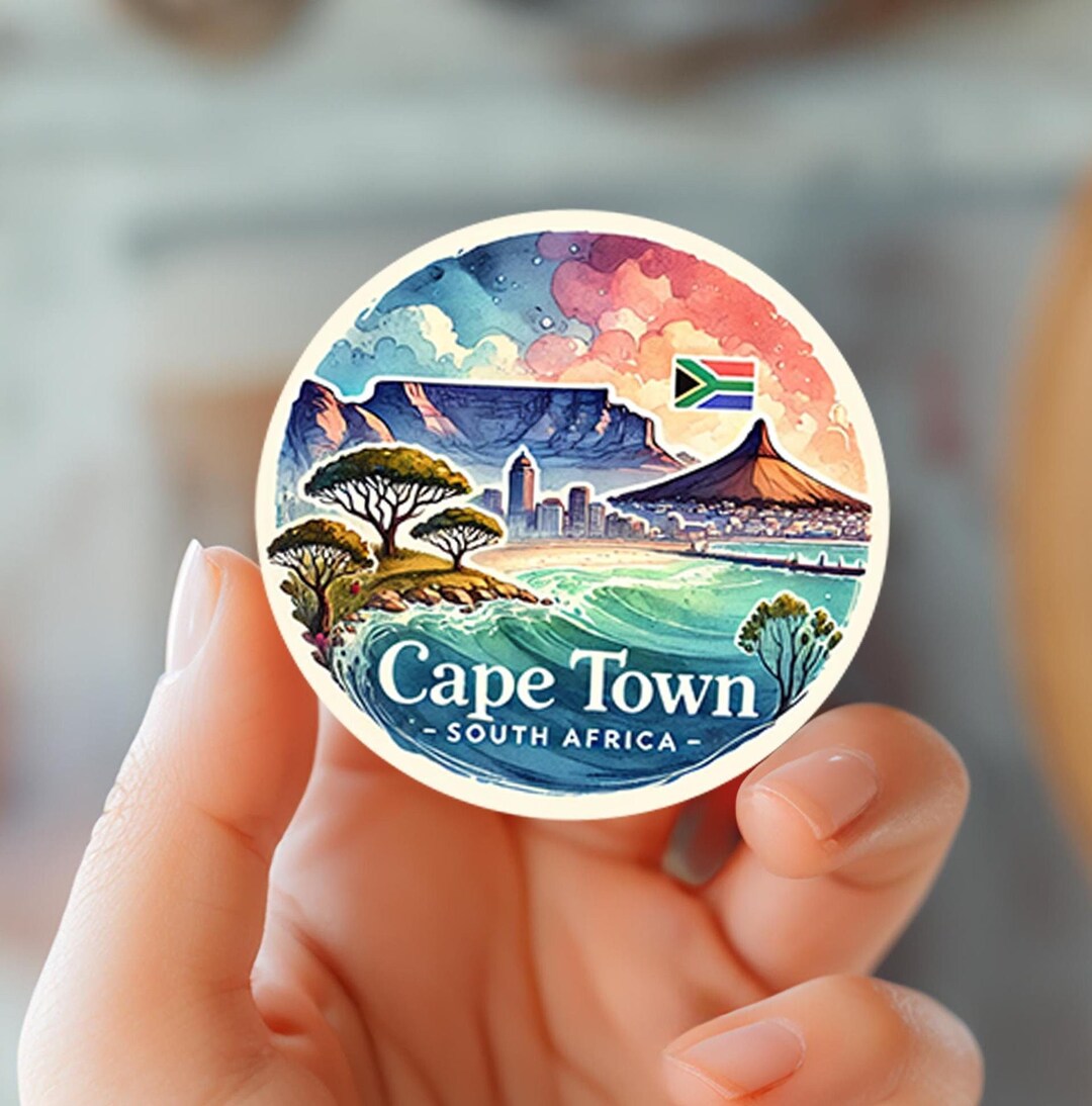 Cape Town South Africa Sticker: Waterproof Vinyl Travel Decal - Etsy