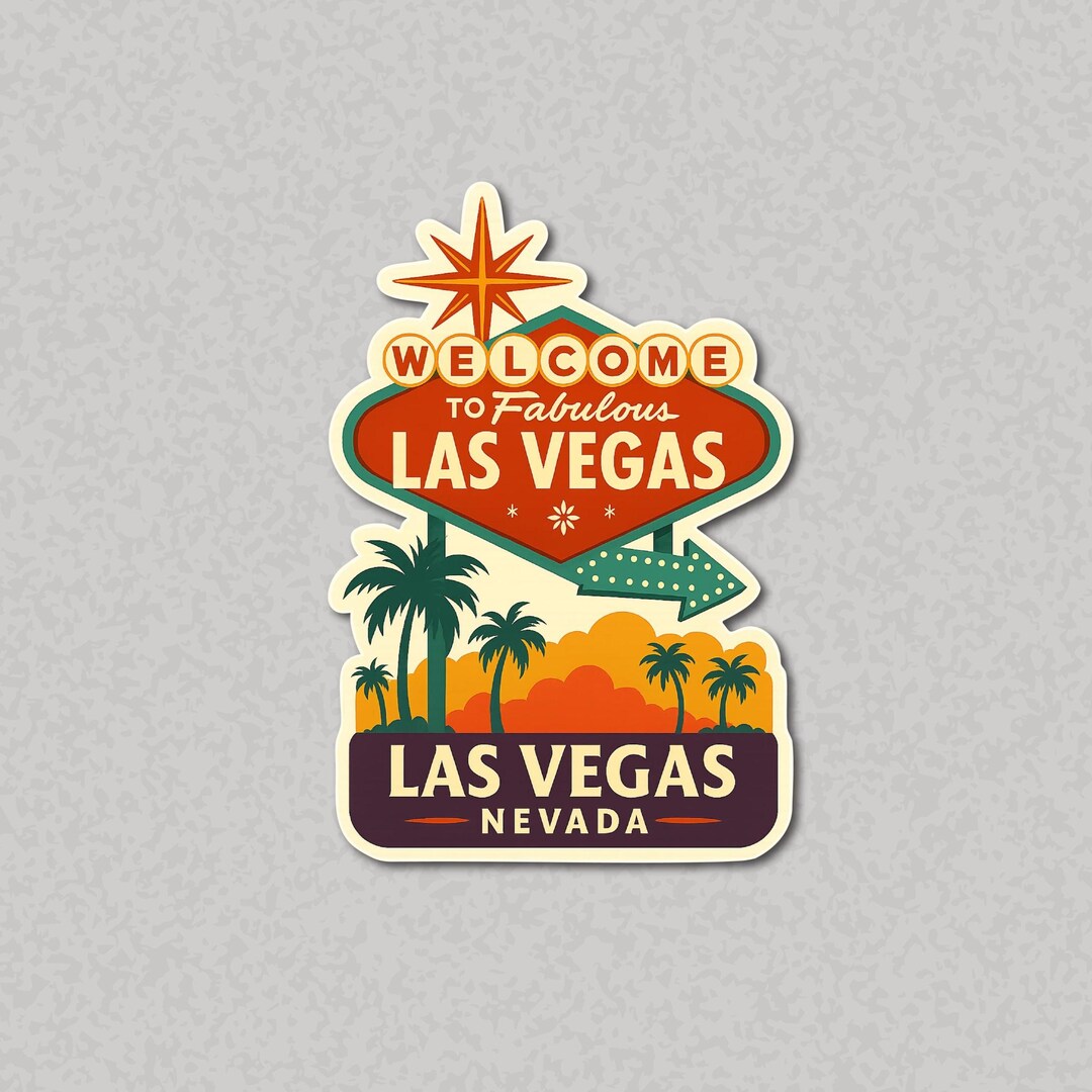 Las Vegas Sticker: Vintage Weatherproof and Waterproof Nevada Vinyl ...