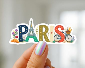 Vintage Paris Travel Sticker – Waterproof Vinyl Die Cut Die-Cut Luggage Decal