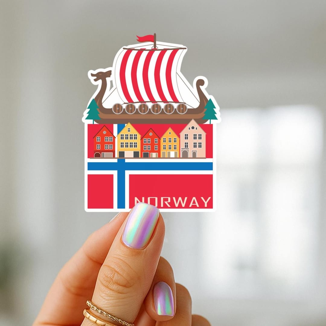 Norway Vinyl Sticker:retro Style Weatherproof and Waterproof Decal - Etsy