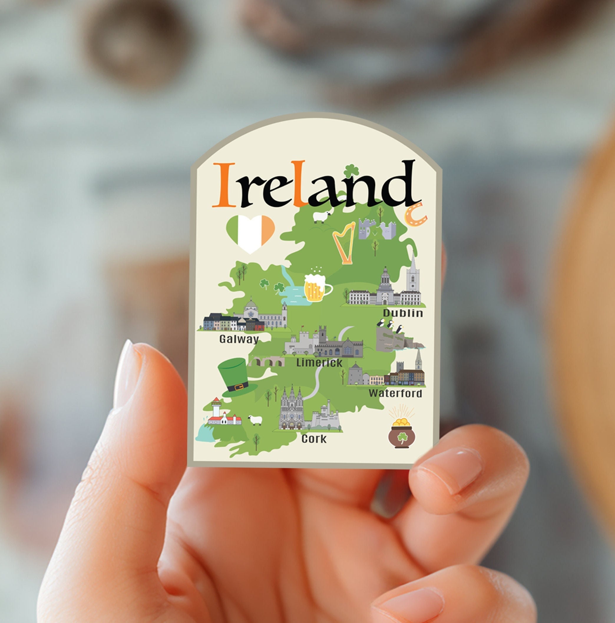 Ireland Travel Sticker: Waterproof and Weatherproof Vinyl Decal - Etsy