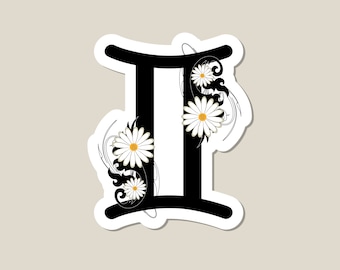 Gemini Zodiac Sticker: Waterproof Vinyl Astrology Decal