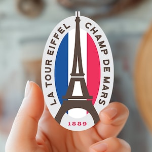 Paris Sticker, Eiffel tower, Paris Decor, Journal Sticker, Paris Vinyl Sticker, travel ephemera, waterproof vinyl sticker