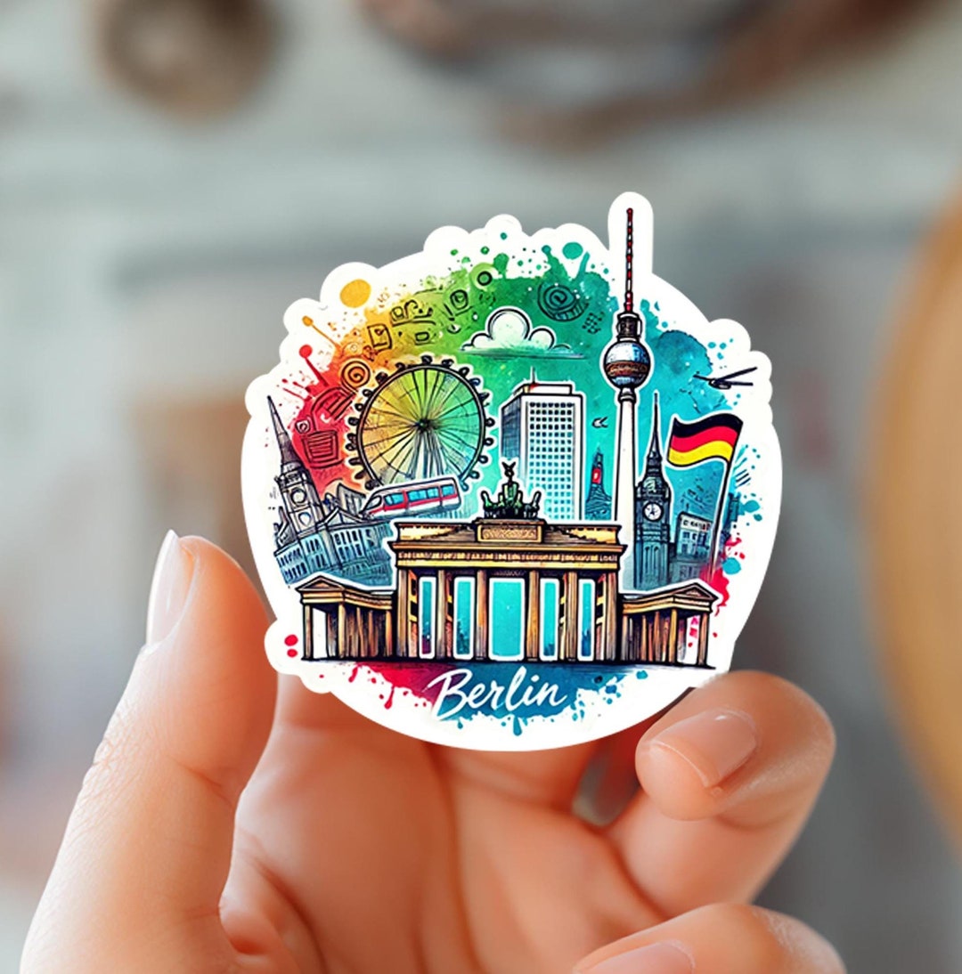 Berlin Germany Sticker: Watercolor Travel Vinyl Decal - Etsy