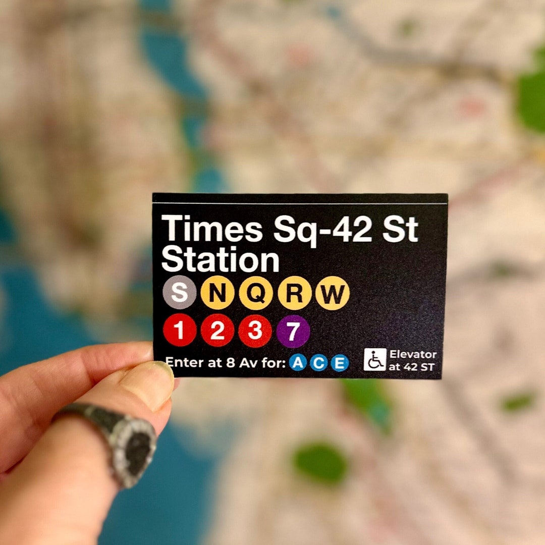 Metro Sign Sticker NYC Metro Sign Sticker New York City Laptop Stickers Laptop - Etsy UK
