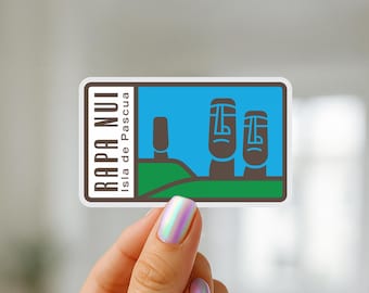 Easter Island Rapa Nui Sticker: Travel Decal, Waterproof Vinyl