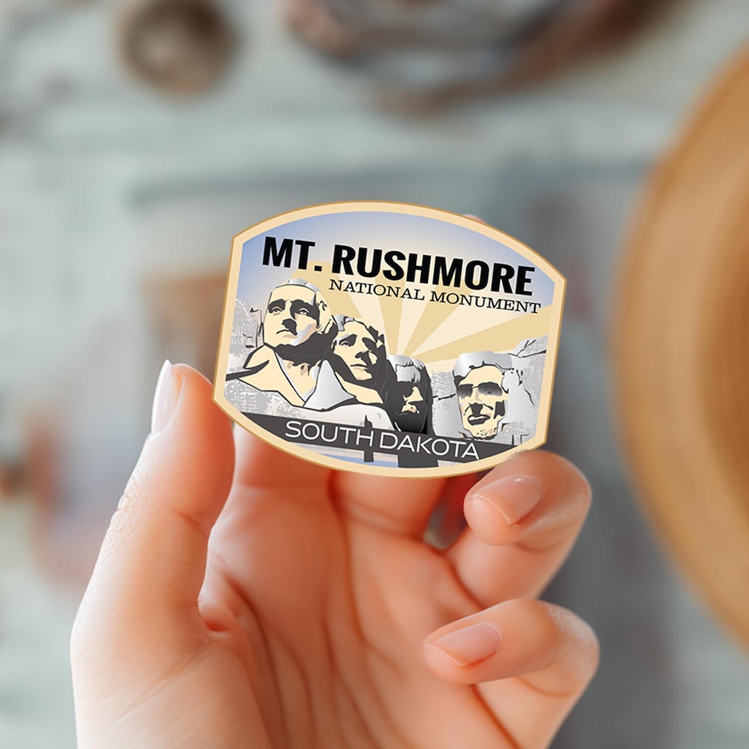 Retro Mt. Rushmore Sticker: Waterproof Vinyl South Dakota Decal - Etsy