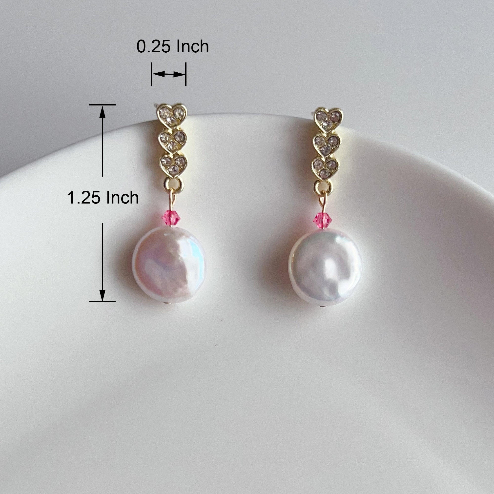 Heart Slide with Cubic Zirconia and Cultured Freshwater Pearl Drop Heart Slide with Cubic Zirconia and Cultured Freshwater Pearl Drop