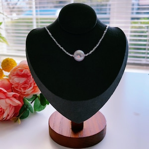 Freshwater Pearl Pendant Necklace, Natural Freshwater Pearl, 925 Sterling Sliver Real Pearl Necklace, Gift for Her