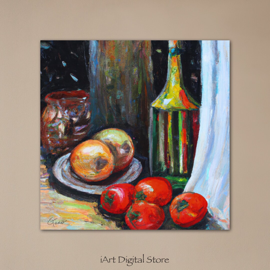 Still Life Classic Digital Paint Wall Art Printable Etsy