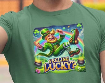 Leprechaun Feeling Lucky St Patricks Day Tee for Stylish Celebration