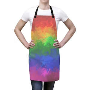 Rainbow Apron, Pride Apron, , Kitchen Apron, Queer, Gay Pride, Gay, LGBTQ, Pride Gifts