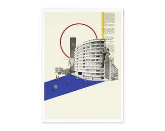 Architecture collage - The Second Wave (postcard size)
